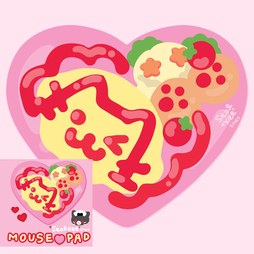 [설기일러스트]캣 오무라이스 마우스패드