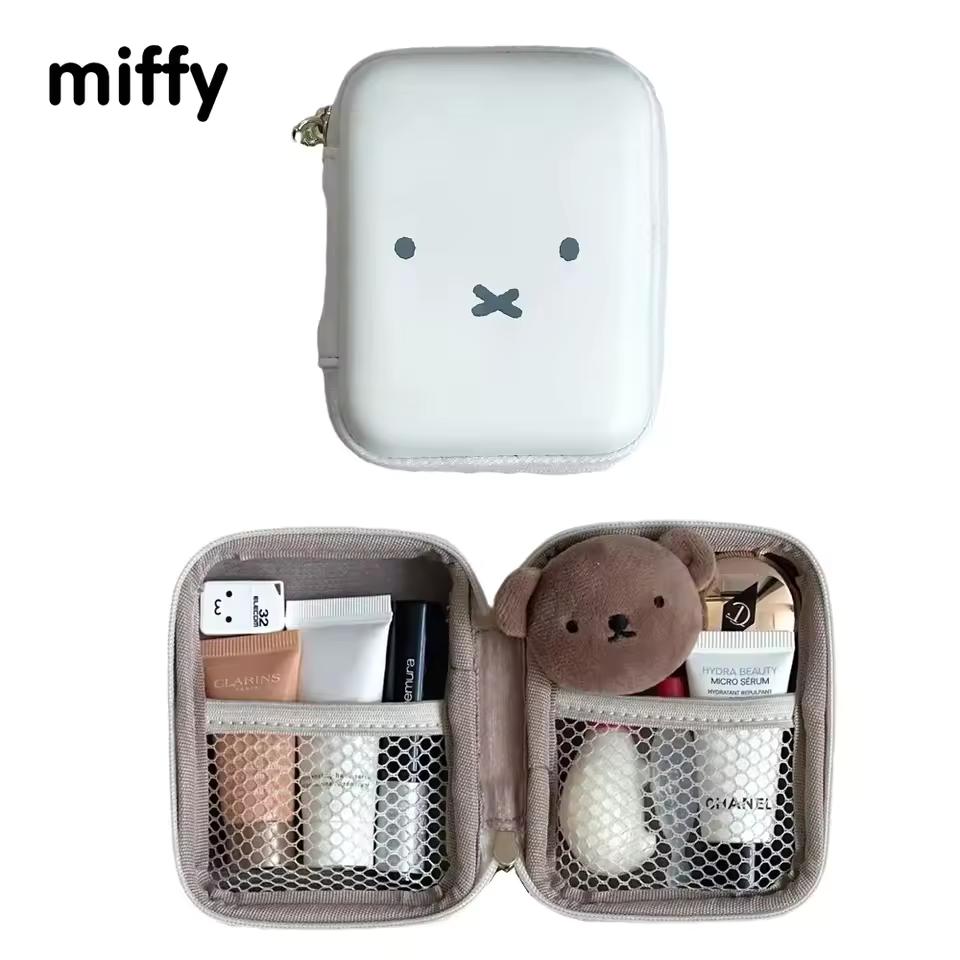 Kawaii Miffy 소형 보관 가방 다기능 휴대용 세면 용품 보관 탐폰 가방 크리스마스 선물