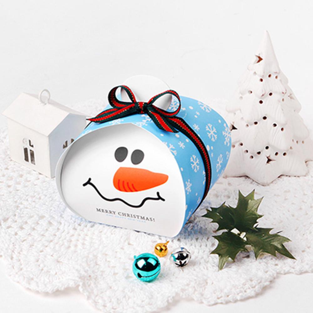 스마일 스노우맨 보자기 상자 (2개)