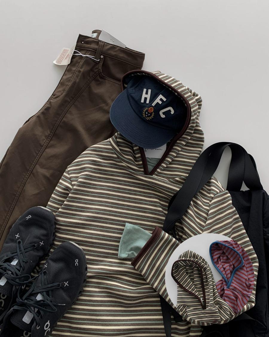 조이 멀티-스트 후디 플리스 티셔츠