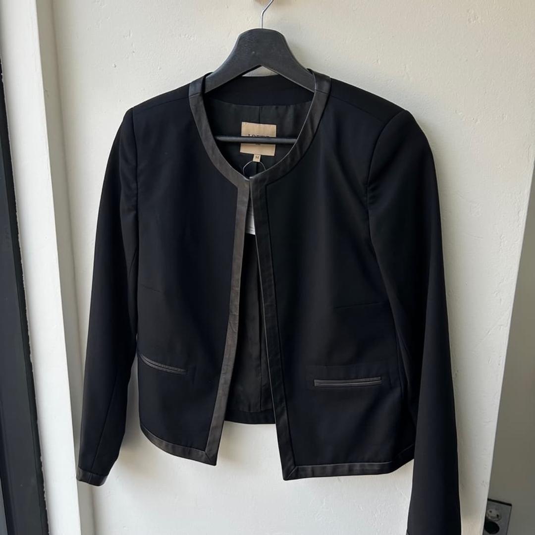 14418 - 로에베 레더 트리밍 울 자켓 | 후루츠패밀리