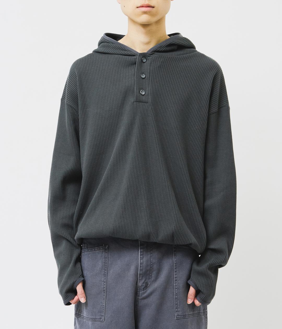 Met Henley Waffled Hoodie (3color)
