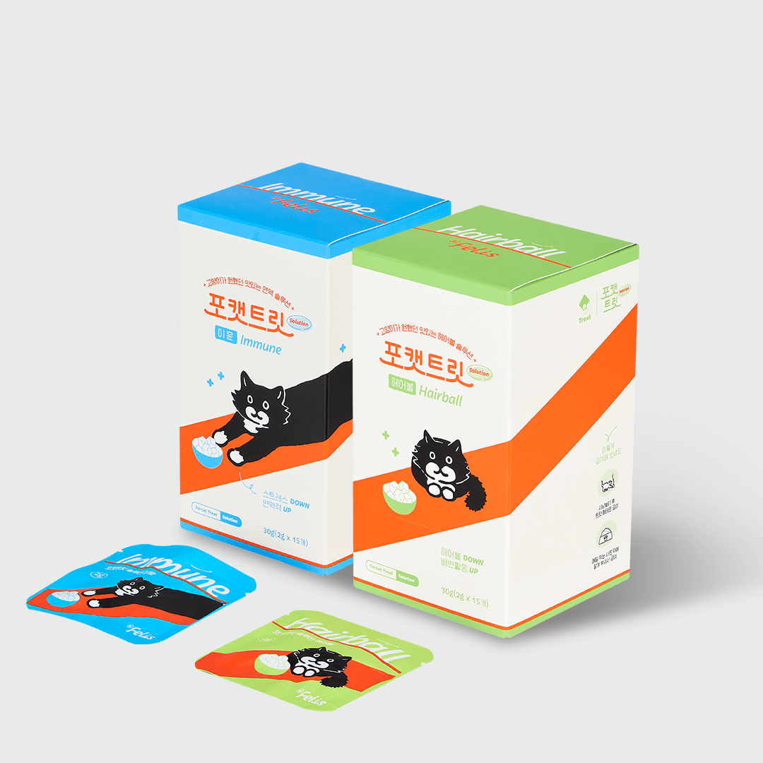 [모아보기] 포캣트릿 Solution 이뮨/헤어볼 1박스