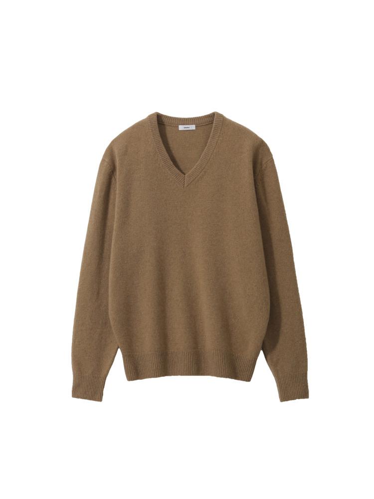 bobobon Geelong Lambs Wool V Neck Knit [Camel]