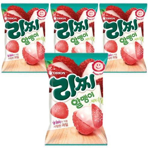 오리온 리찌알맹이 젤리, 67g, 4개 - 젤리빈 | 쿠팡