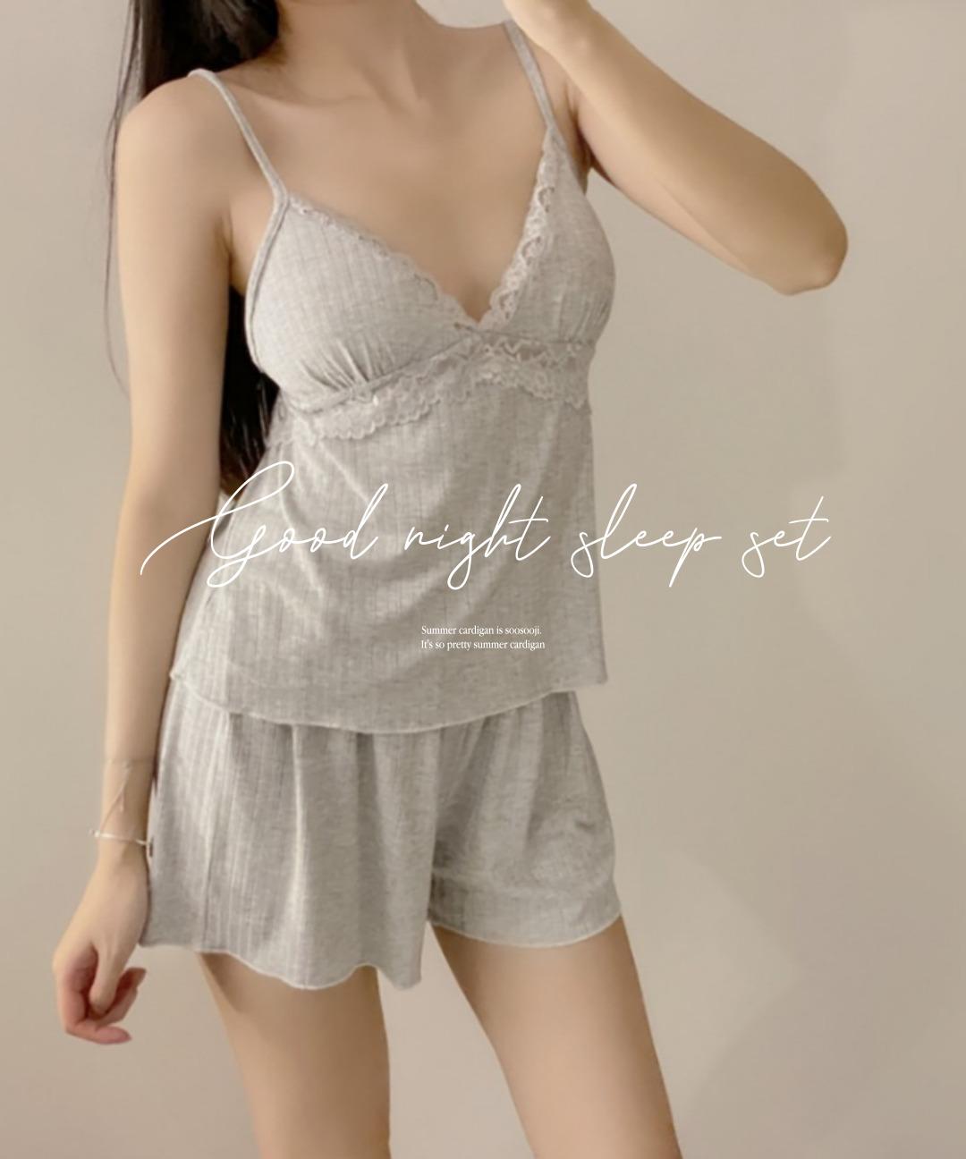 수수 [누적판매1만장❤️] 글램라인 슬립 가운 세트 /바지세트/ 샤워가운/ 속옷세트/ 잠옷원피스/ 나시/ 캡내장/ 캡나시/ 원피스잠옷/ 섹시코스프레/ 파자마/ 속옷/ 간절기/ 가을