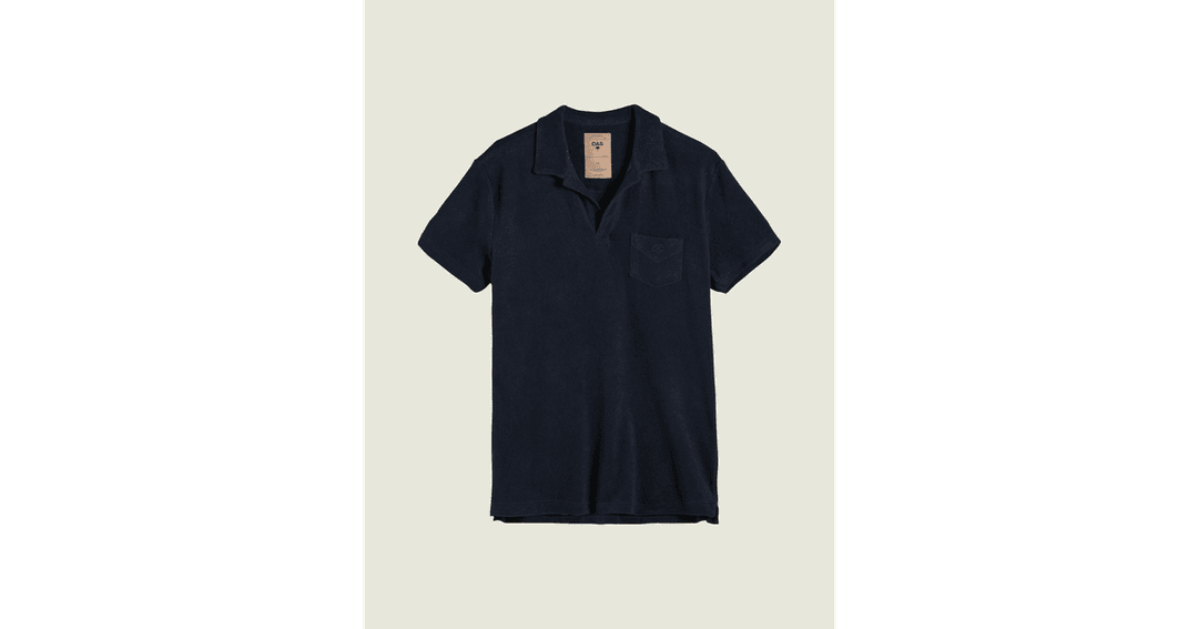 Navy Polo Terry Shirt
