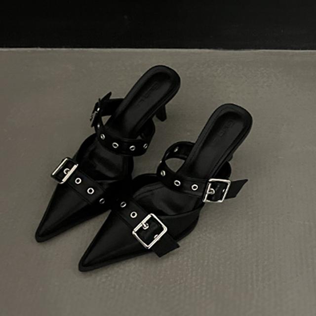 슈앤샵 [당일출고🍂말랑가죽]발편한 메리제인 스트랩 스틸레토 구두 6cm[키높이 키작녀 뾰족코 블로퍼뮬 플랫샌들 하이미들힐 펌프스 가을겨울옷 슬링백 실버신발 여름슈즈 긱시크]11-11