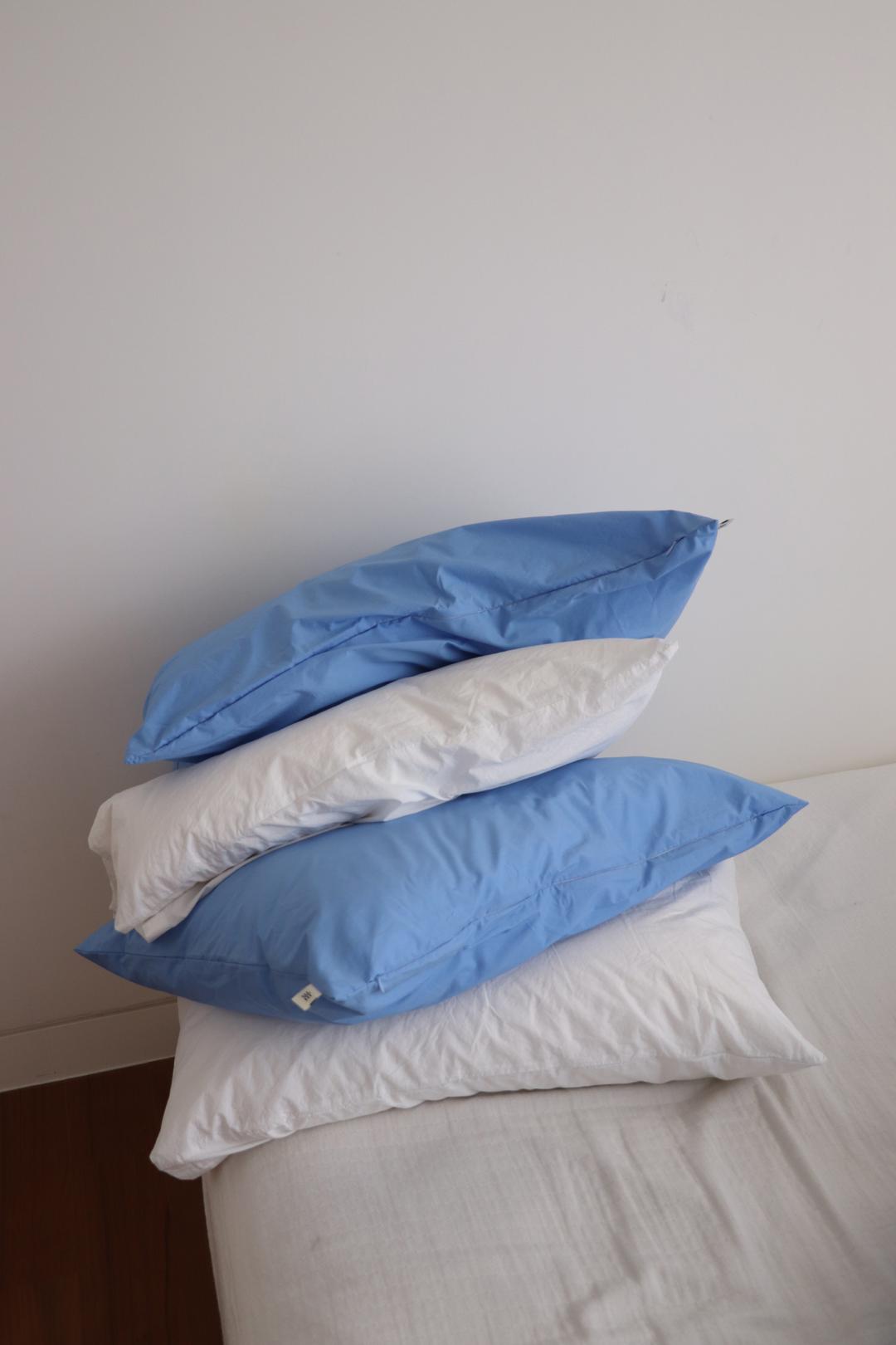Swim blue pillow cover