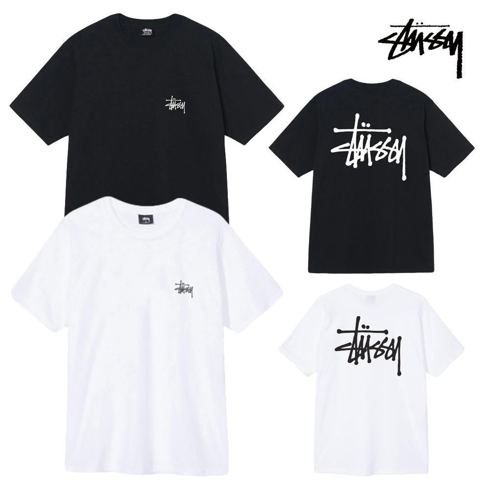 [U+콕] [스투시] 오리지널 베이직 로고 코튼 반팔티셔츠