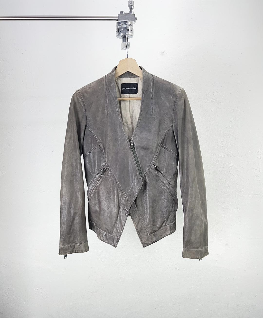 엠포리오 아르마니 지퍼 기믹 램스킨 자켓