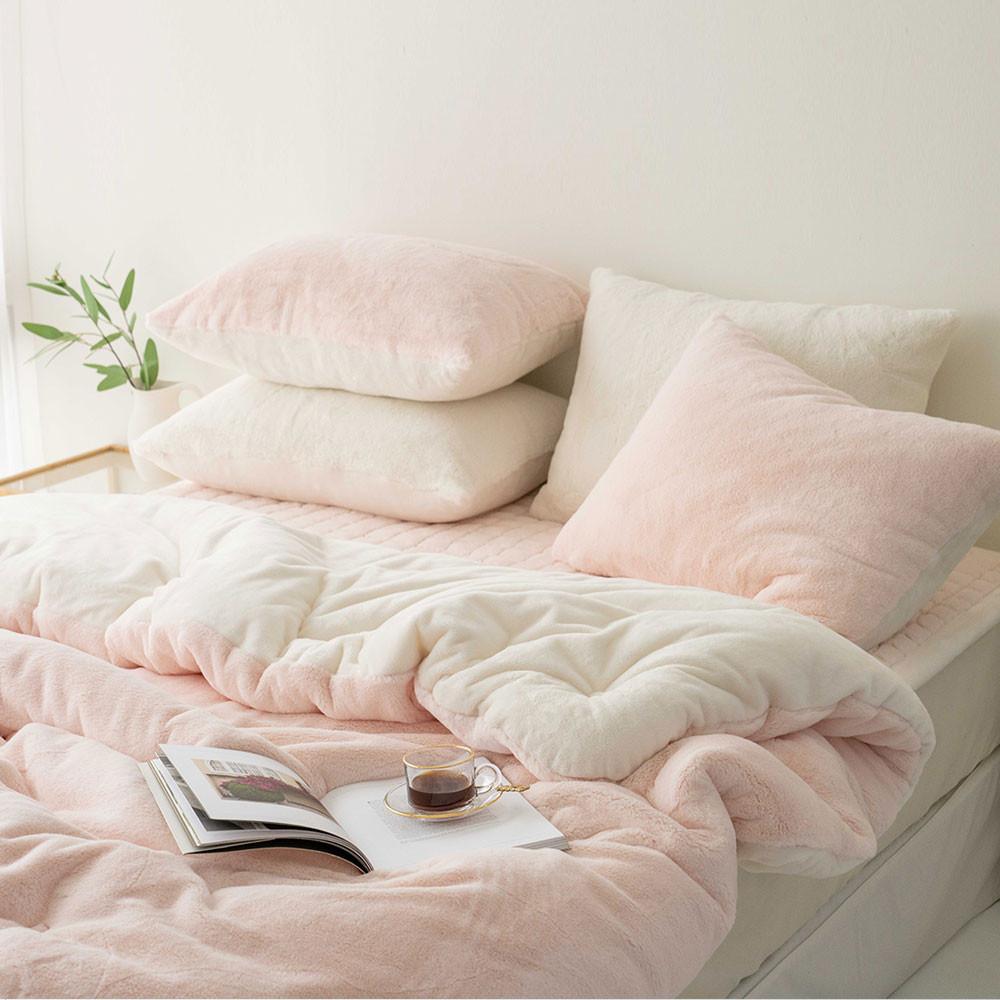 달콤한하루 밀크 라셀 극세사 이불베개세트 SS