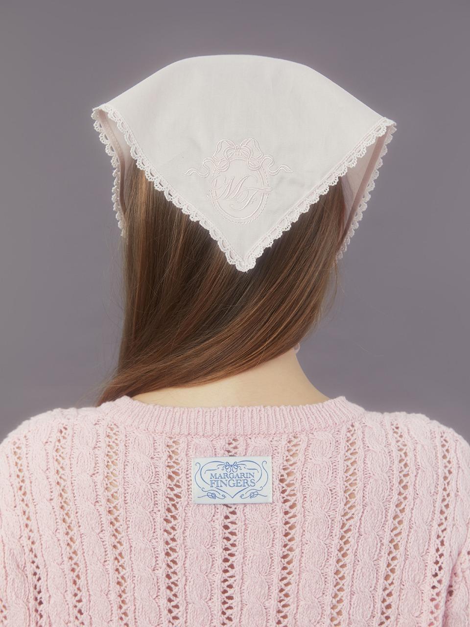 [3/4예약발송]RIBBON EMBROIDERY BONNET (LIGHT PINK)