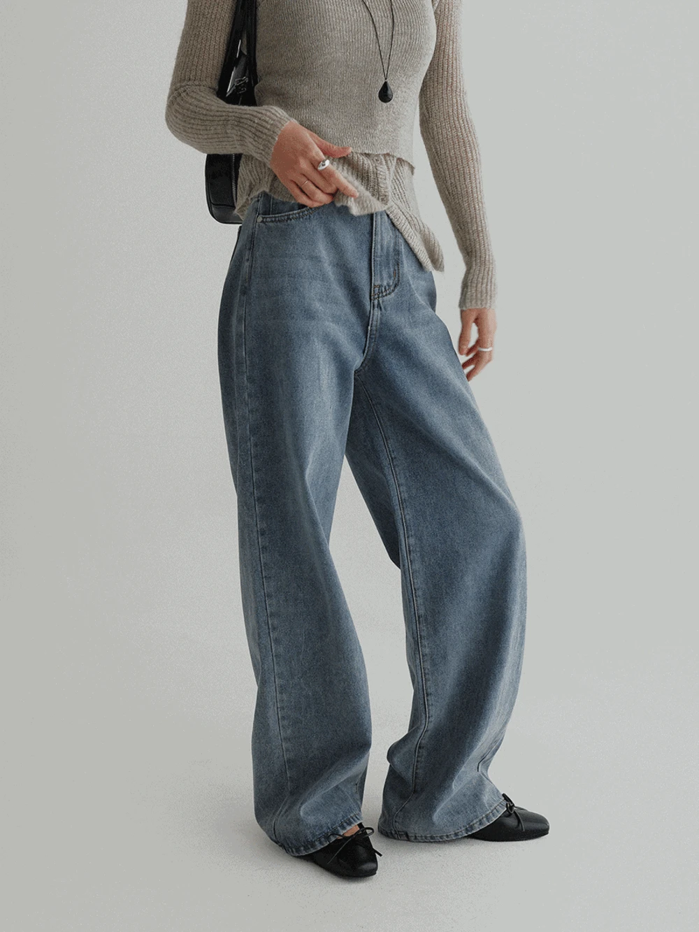 워싱밴딩데님팬츠