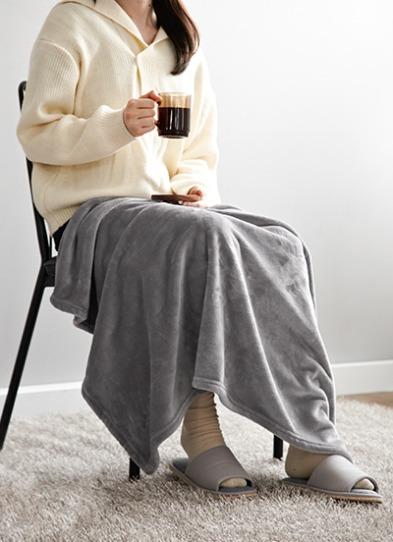 맥시 그레이 극세사 밍크담요(소형/75x100)