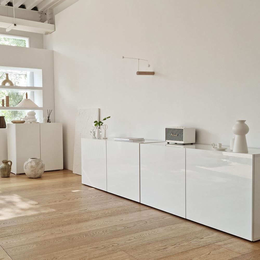 킨포크 미니멀 1200 거실장 티비다이 티비장 높은거실장 거실선반