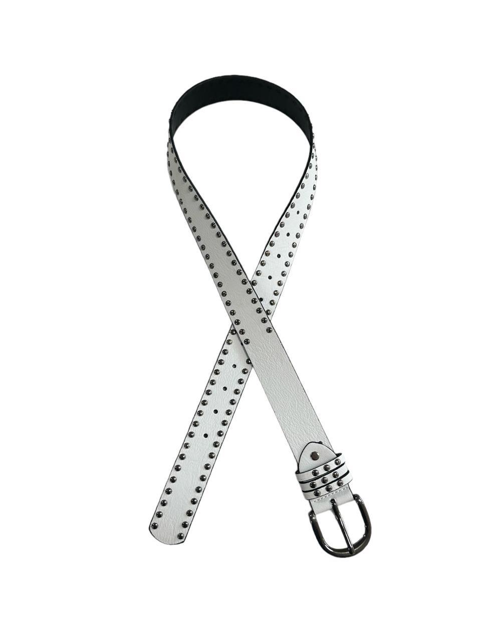 패닝 (2color) 줄 크롬 레더 벨트