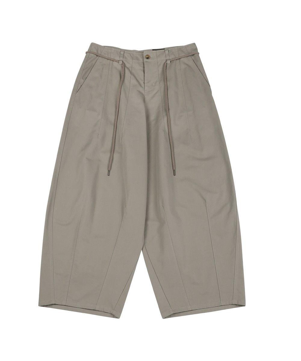 Oversized Cotton Nylon Pants [Warm Grey]