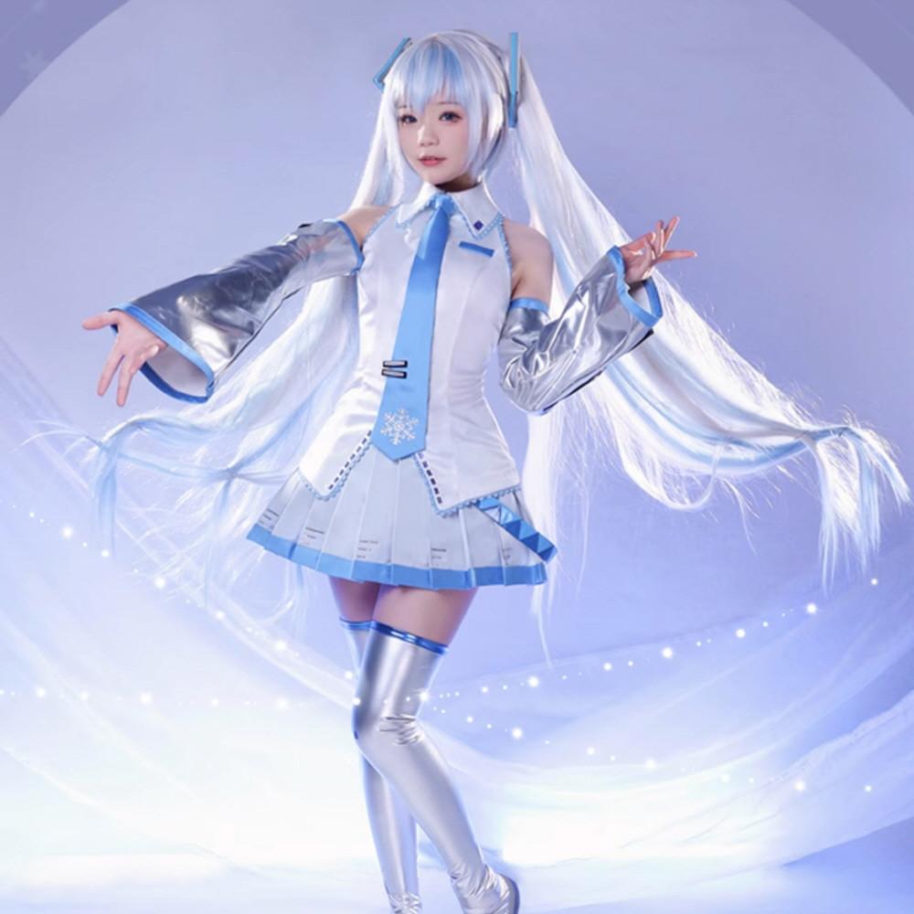 하츠네 미쿠 코스프레 스노우 유키 미쿠 의상