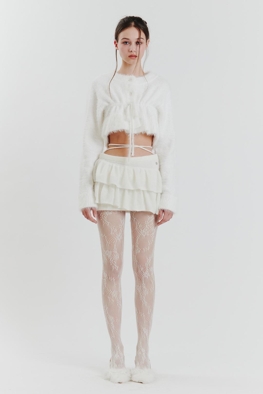 [11/25~] ANGELA KNIT SKIRT white