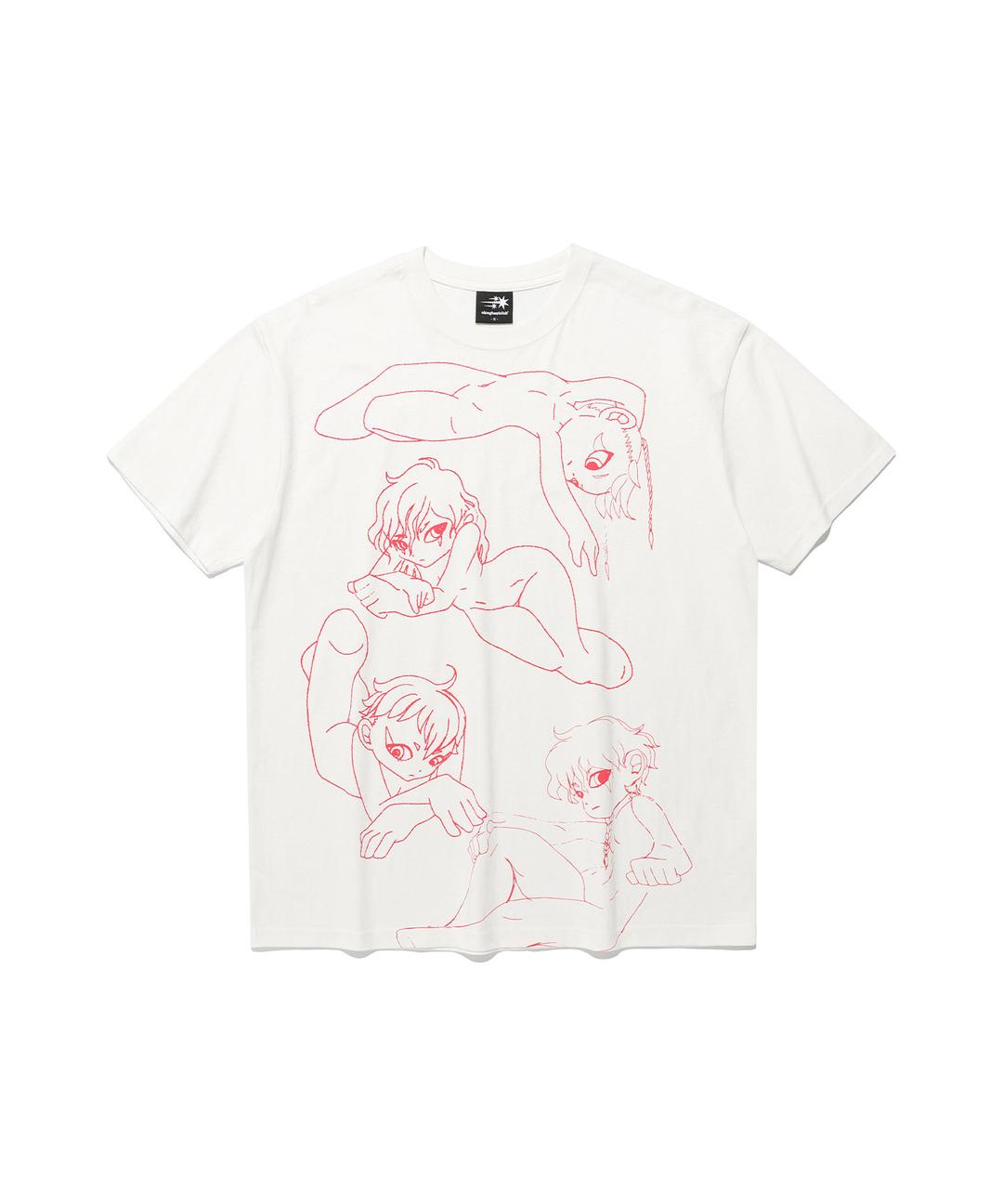 [6/24 pre-order]eaven gatekeeper line tee[white]