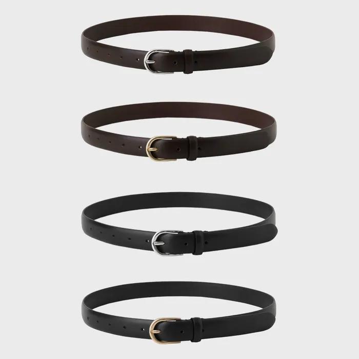 25MM CLASSIC ITALIAN LEATHER BELT - 4COLORS