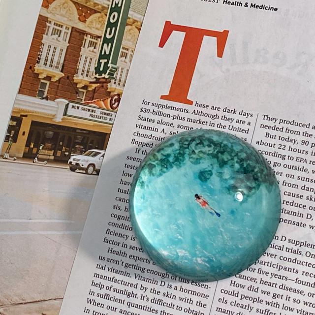 [마이시리즈] 스노클링 크리스탈 문진(Snorkeling paperweight)