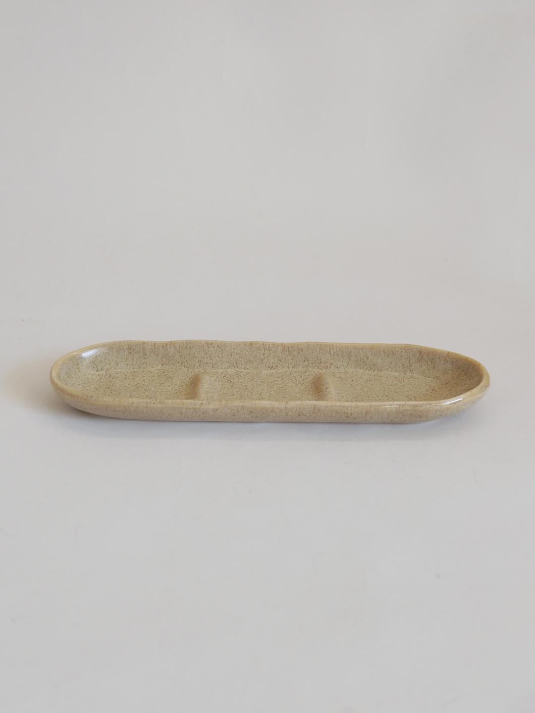 side dish plate, beige