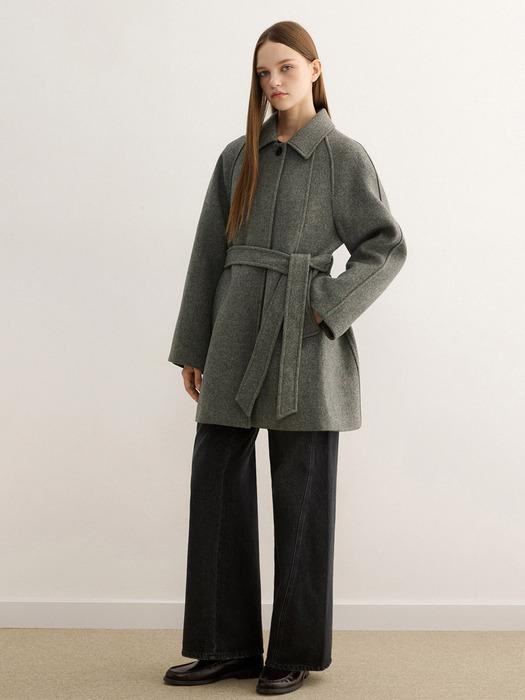 벨티드 싱글 하프 코트_AWWCTP41050