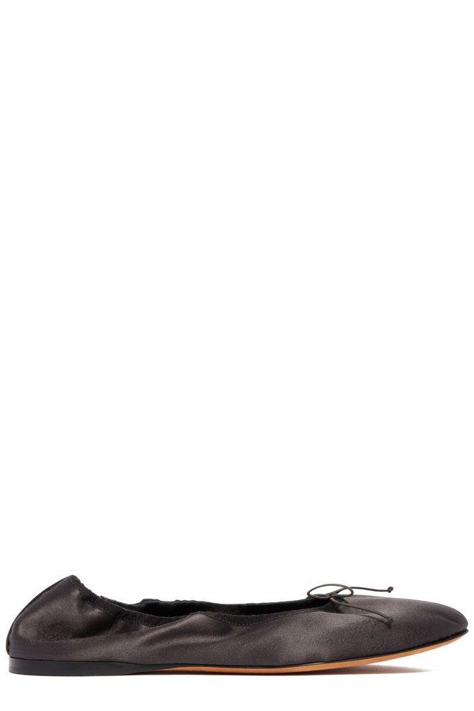 The Row Bow Detailed Slip-On Flat Shoes