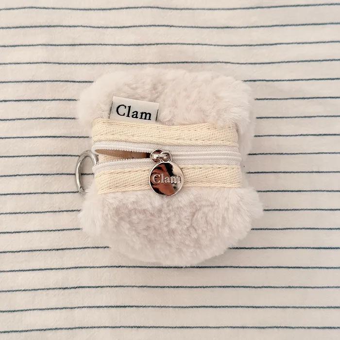 미니 키링 파우치 _ 퍼 연베이지