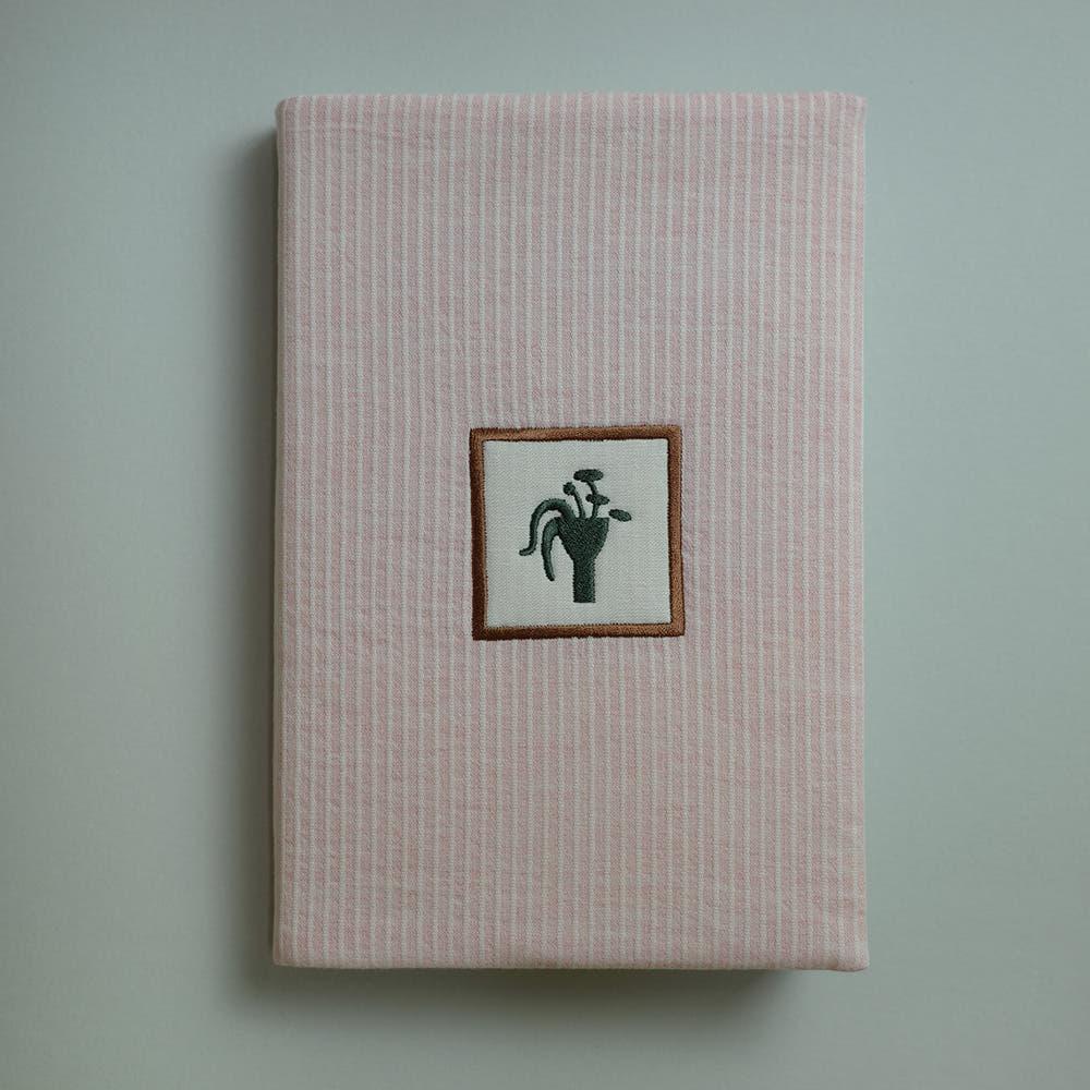 분홍 화초 북커버