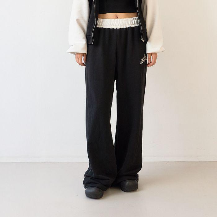 CONTRAST TRACK PANTS black