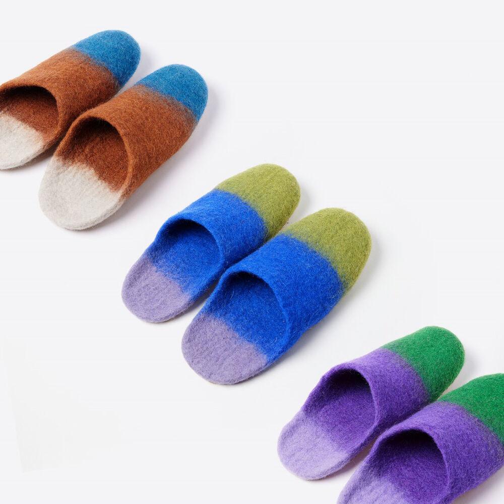 그라데이션 울 펠트 슬리퍼3colors