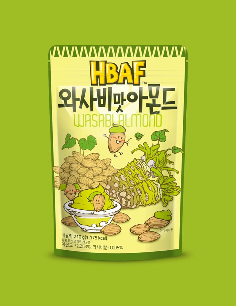 길림양행 HBAF 바프 와사비맛 아몬드 210g
