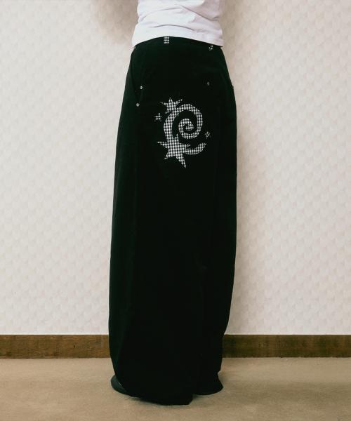 DD spiral star balloon pants (BLACK)