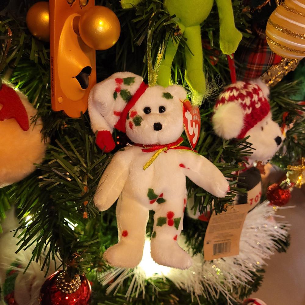 TY 곰돌이 오너먼트 1998 홀리데이 / 차일드후드 / 빈티지인형 / 크리스마스장식