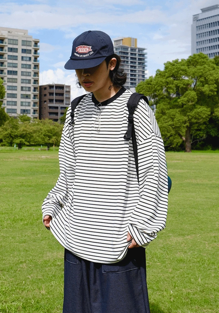[추석이후출고/기획상품, 4컬러][SEMADE] Over Stripe Span Long Sleeves