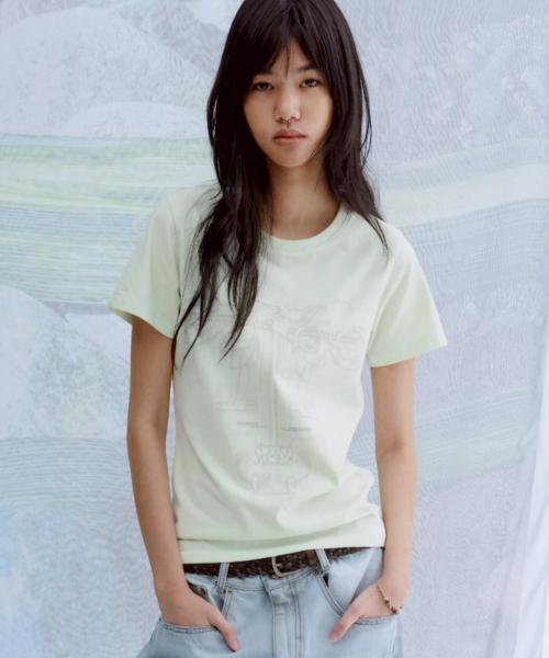 Flower Tattoo Tee Mint