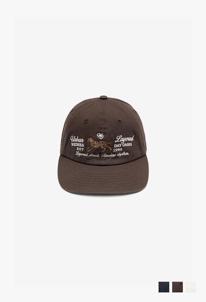 레이어드 위드 레오파드 볼캡_BROWN(W25-ACC06)
