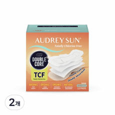 오드리선 TCF 유기농 생리대 중형, 중형, 12개입, 2개