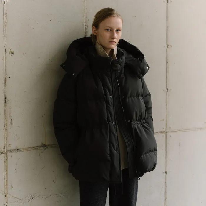 [29 LIVE][2nd]_Kellen hoody half down padding (Charcoal)