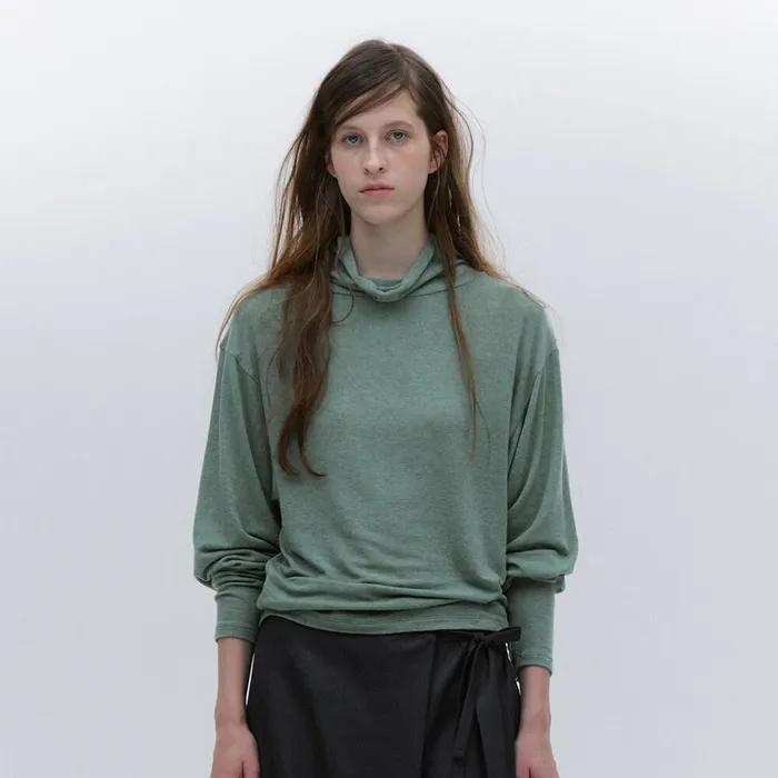 [1st REORDER] LOOSE-FIT DROP MOCK NECK TOP [MINT]