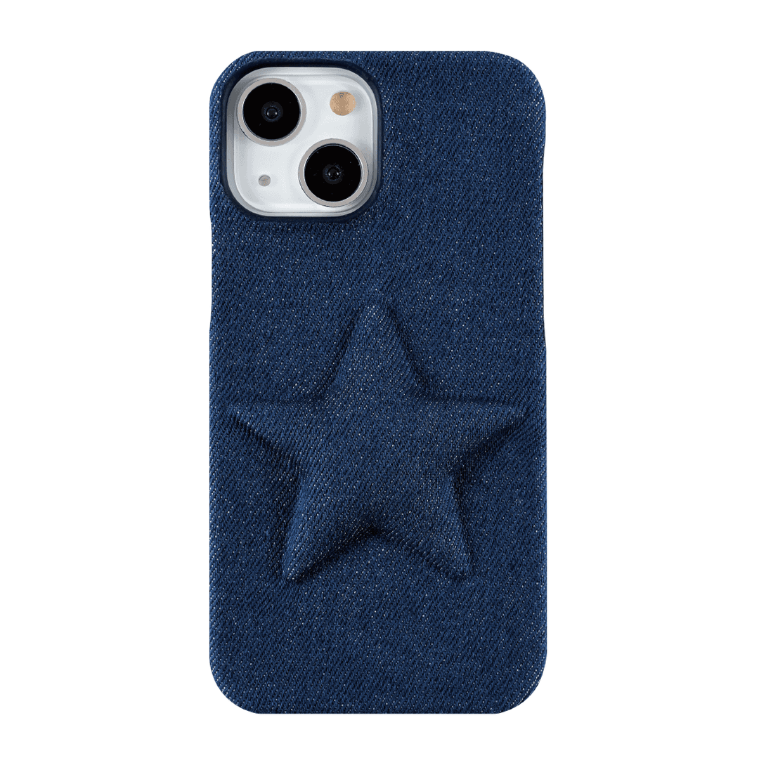 Star cushion case (indigo)