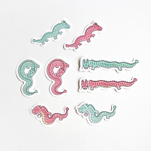 스몰띵 드래곤 조각스티커