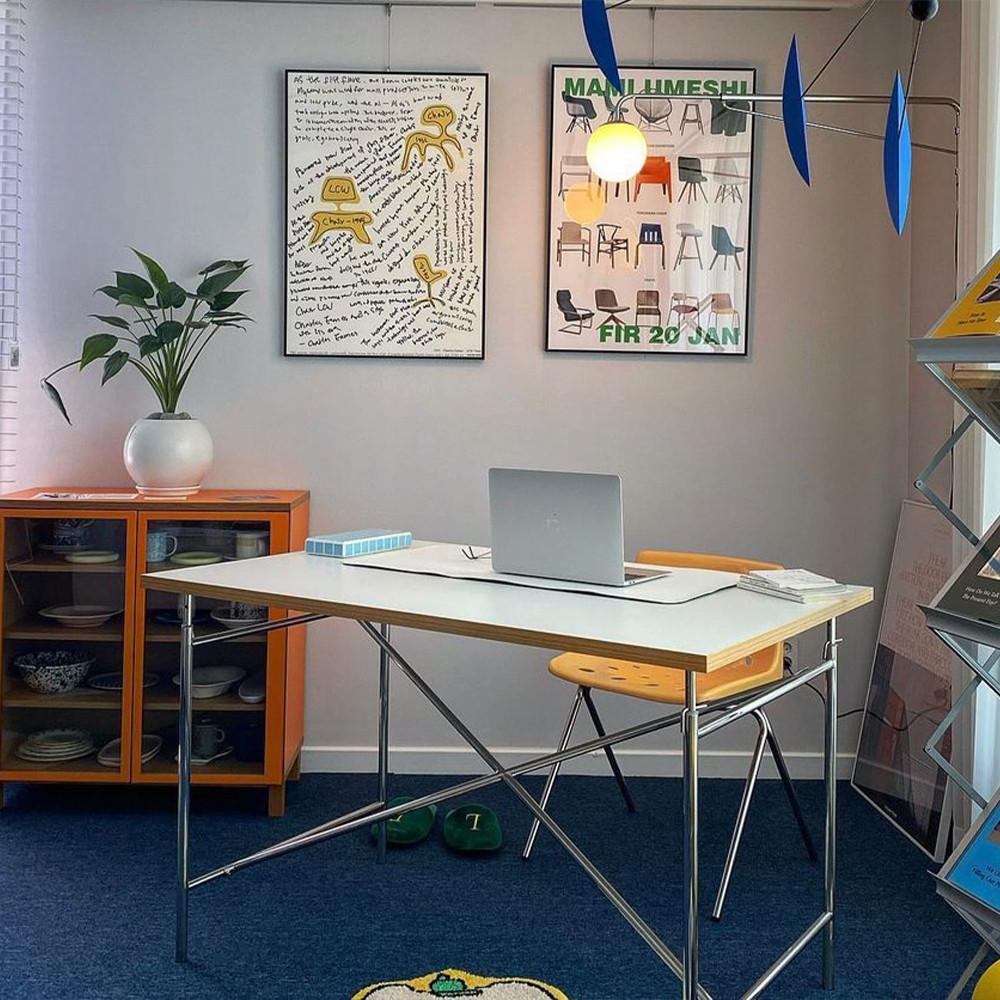 리차드램퍼트 아이어만 데스크 서재 책상 카페 거실 직사각 식탁 모듈 테이블(높이조절가능)