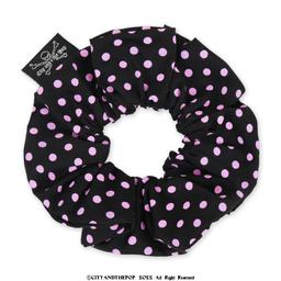 Pink dots scrunchie