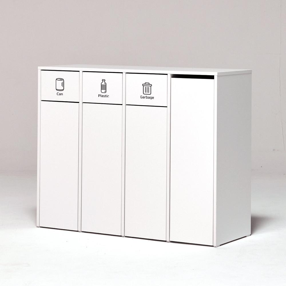 E0자재 무노 4칸 분리수거함 수납장