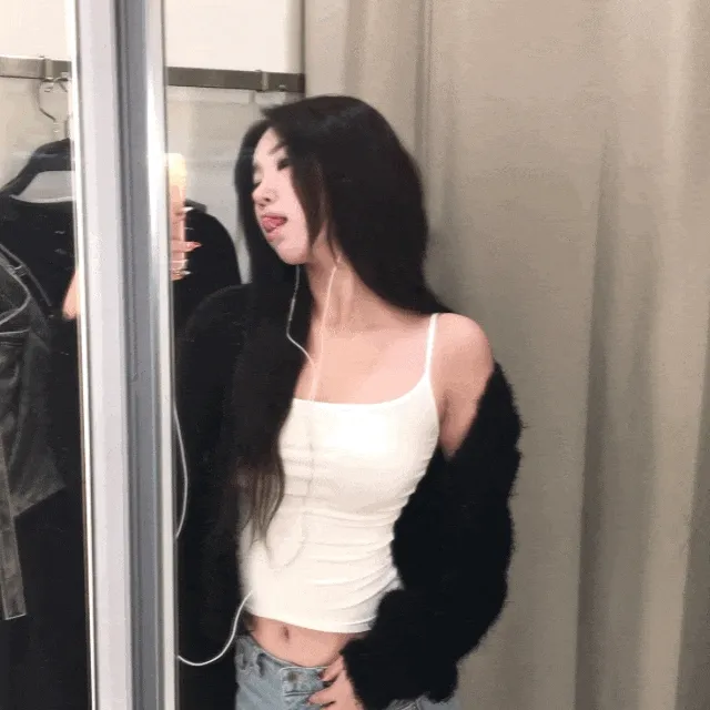 *best* soe pony 포니 블랙 퍼 가디건 [black]