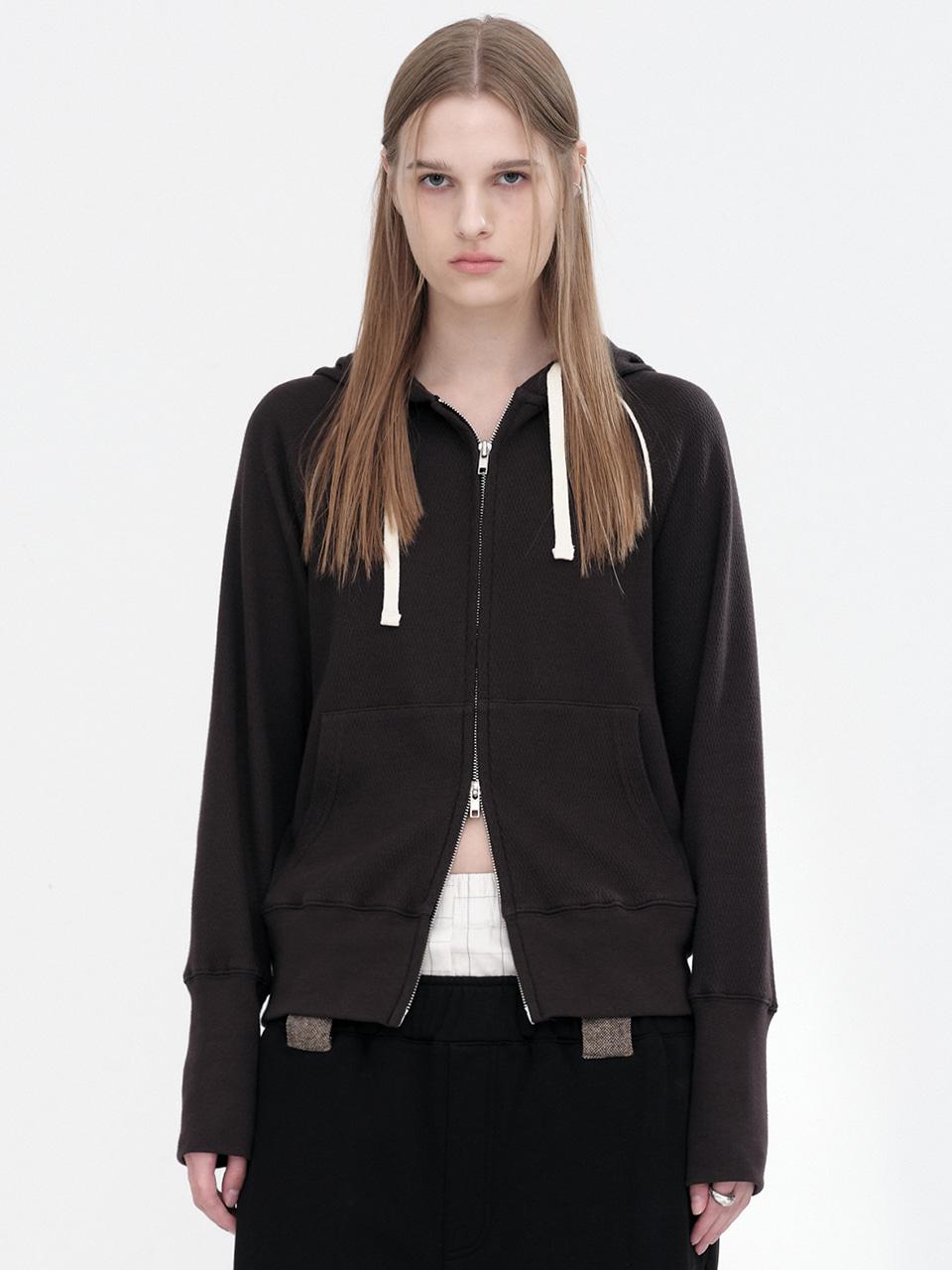 Bound Hood Zip Up [Vintage Black]